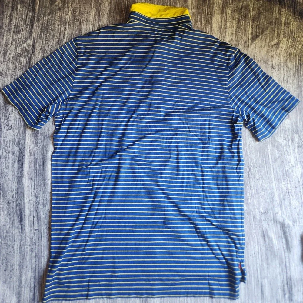 Polo Golf Ralph Lauren Vintage‎ Lisle Striped Golf Polo Shirt - Men's Large